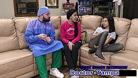 Dr Tampa gives neighbor Alix Avery first intense gyno exam with fingering and moaning