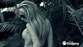 Aubrey adams fucked hard backyard spying peeping tom watches