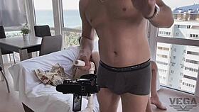 first double anal backstage with monster cocks hardcore