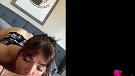 petite aleena che rides big cock wildly on snapchat chat