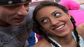 Slender Pigtail Teen Feels Stranger Dick Bliss