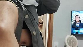 Safada redhead teases hubby then invites neighbor to shave wet pussy 😈💦