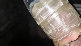 I breed my fleshlight handsfree in public while exhibitionists watch my cumshot explosion