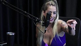 Julia Fontanelli blows robber client beyond sex in sheer red! 😈💦