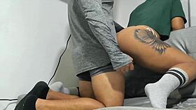 come watch this curvy latina housewife ride cock cowgirl bareback in living room!