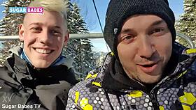 midget milf gives sloppy vacation blowjob on huge cock