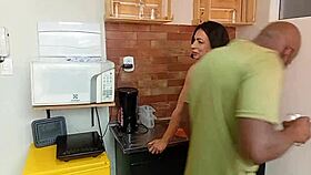 milf prostitute takes painter's monster bbc anal creampie pounding