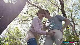 Young Man's Passionate Outdoor Mature Craving