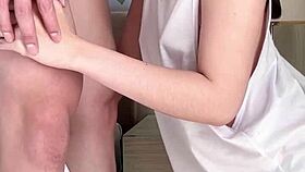 Petite asian teen 18+ gives sloppy wet blowjob and handjob to boyfriend homemade