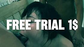 wild japanese beauty takes two dicks in hot garage threesome