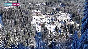 midget milf gives sloppy vacation blowjob on huge cock