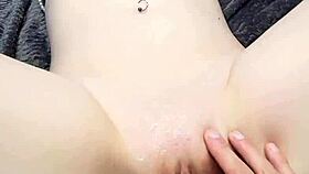 Hey, check out this horny amateur slamming dildo deep in POV