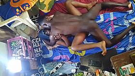 mature woman rides young lovers big black cock like a wild bull doggystyle creampie