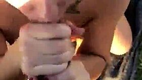 She drops to knees for his deepthroat outdoor cum finish