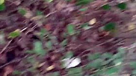 we sneak into the forest for secret pussy licking and orgasmic lesbian fuck