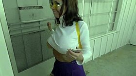 Busty Cheerleader Pornstar Chokes on Cock Before Rough Assfucking Doggystyle