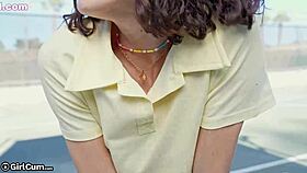 Hey tennis babe, wanna break for riding this monster cock hard?