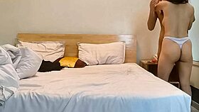 hotel girl bent over for delicious pussy licking and standing doggy pound