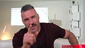 dilf charles dera, natalie brooks oils your hairy chest for ride