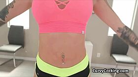 anna chambers bounces big tits during intense workout pounding