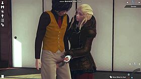 blonde in white lingerie gets whipped then fucked hard honey select game