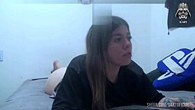 blonde massage client fingers wet pussy before taking big cock deep uncensored