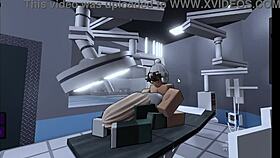 the surgeon couldn't resist my big tits and ass so she fucked me hard