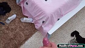 i catch petite teen watchin porn she deepthroats my monster cock now