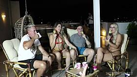 bruna carlos and matheus caetano in bora cast compilation with elo cardone victor mustang part 2