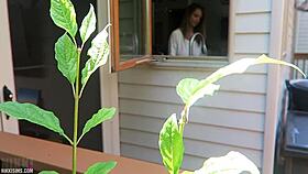 Nikki's juicy cheeks bounce wildly as she's taken from behind doggystyle