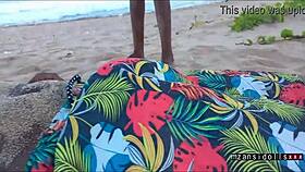 wanna join us for wet pussy creampie sex on the beach with ebony teen and huge cock foreplay?