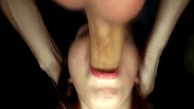 He rams big dick down her throat till she gags and swallows every drop 💦😈