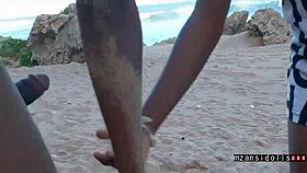 wanna join us for wet pussy creampie sex on the beach with ebony teen and huge cock foreplay?