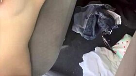 Streetwalker takes huge load in pussy while watched