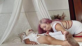 Blonde Nurse Cures Patient with Bent-Over Assfucking Doggystyle