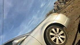 Her Massive Ass Bent Over Car