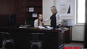 Boss and secretary BREAK IN new babe doggystyle on desk 😏