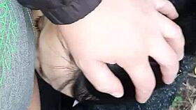 we sneak into the forest for secret pussy licking and orgasmic lesbian fuck