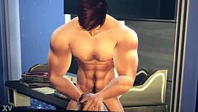 Massive Muscular Bodybuilder Hunk Facefucks in Sims 4 Cum Explosion!