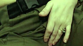 Watch this horny blonde soldier finger fuck her pussy to explosive orgasm on cam