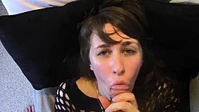 petite braces girl jealous over friend's new lover gives sloppy blowjob and swallows cum