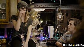 hot mature milf squirts wildly on thick cock at christmas