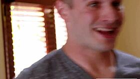 sexy blonde explores toys and shares moment with partner