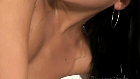 Black haired dancer craves rough interracial pounding from big black cock