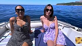 hellolimoon and elektra tease seductively by the sea