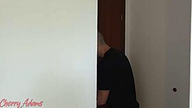 Cherry Adams caught fingering squirts her pink pussy wildly