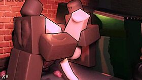 Bratty white femboy bent over alley gangbanged by two monster BBCS