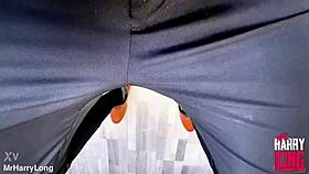 skinny slut gulps down that massive black cock cum load