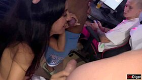 Wife cuckolds hubby fucking friends rough at home party