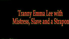 Tranny emmalee spanked hard then strapon fucked by mistress